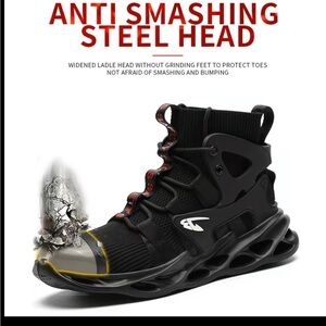 Black smash work boots